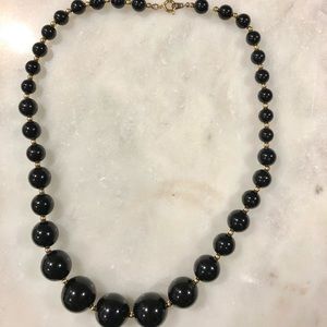 Vintage Black beaded Necklace